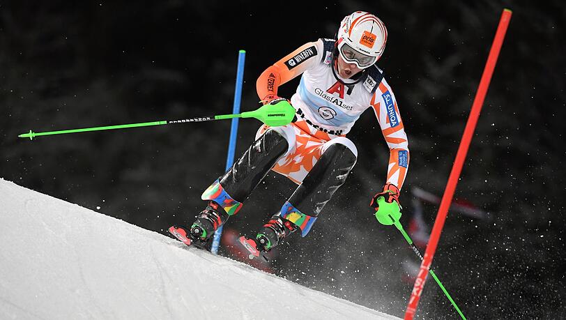 Petra Vlhova aus der Slowakei in Aktion.