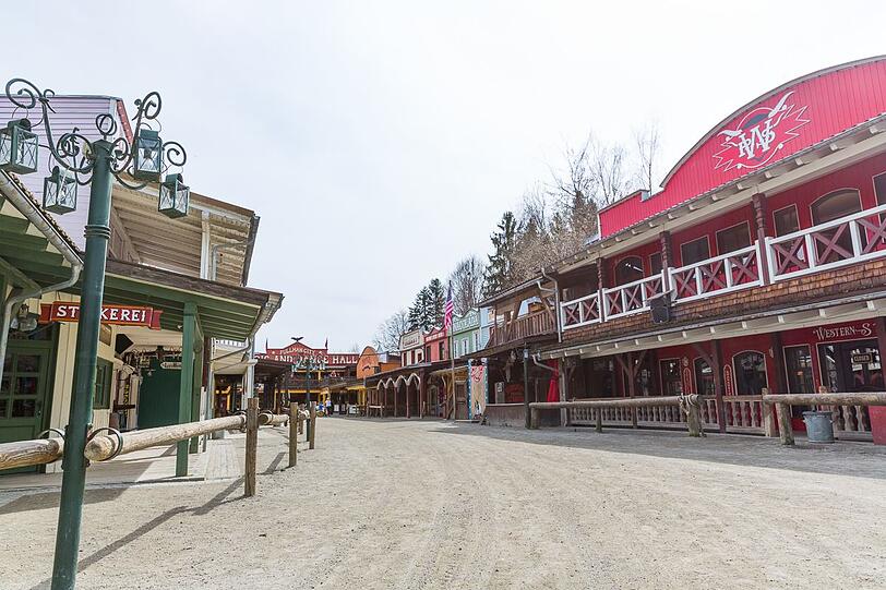 Die Hauptstraße der Westernstadt Pullman City
