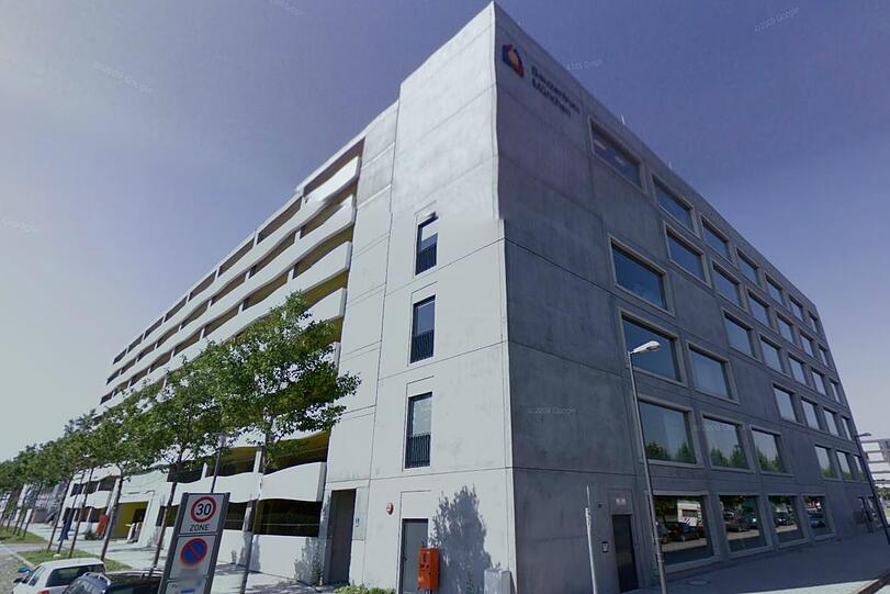 Das Bauzentrum München in der Willy-Brandt-Allee 10.