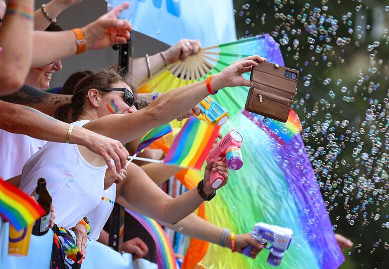 Teilnehmer des CSD in München.