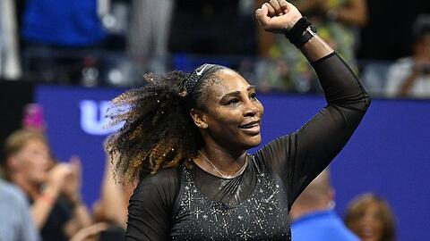 Serena Williams bei den US Open 2022 - nach dem Turnier k&uuml;ndigte sie ihren R&uuml;cktritt an.
