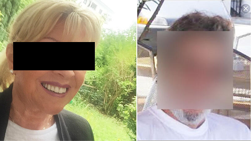 Birgit K. sitzt in U-Haft. Rechts das Opfer, Ehemann Horst K. (81).