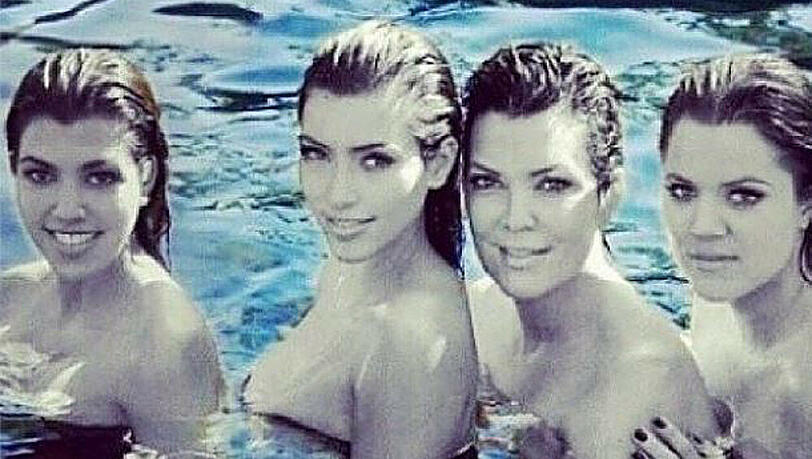 Der Kardashian-Clan kann sich Oben ohne sehen lassen Der Kardashian-Clan kann sich Oben ohne sehen lassen