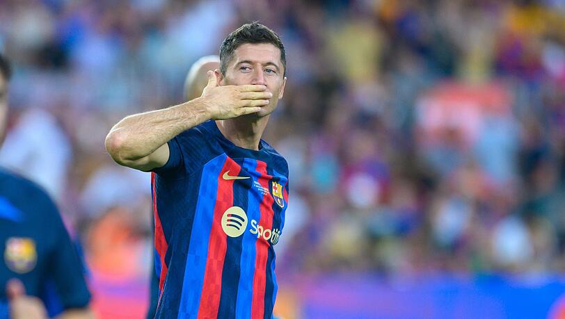 Robert Lewandowski im Trikot des FC Barcelona.