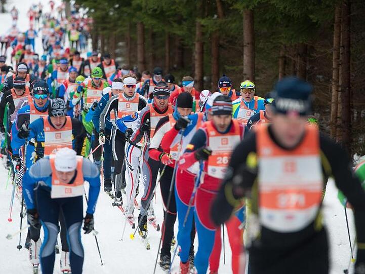 Die Teilnehmer des Isergebirgslaufs fahren durch das Gebirge. Foto: Vít Eerný/CTK/dpa