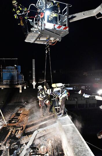 Die Feuerwehr bei einem Einsatz am Münchner Schlachthof.