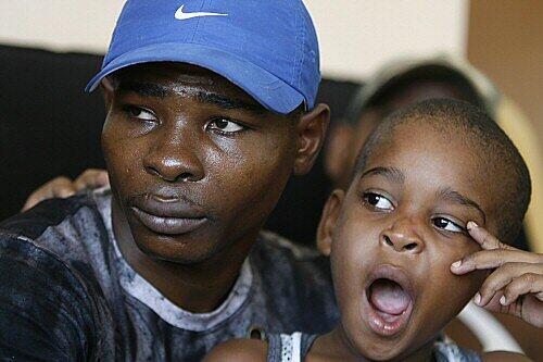 Guillermo Rigondeaux und sein Sohn Guillaume