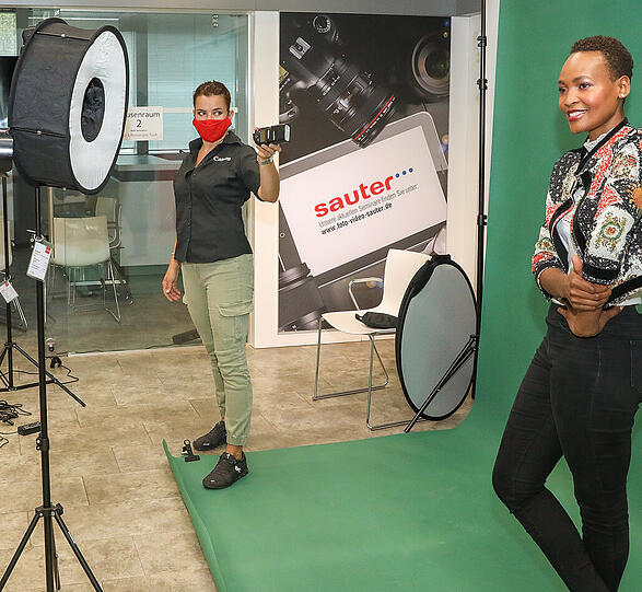 Moly mit Canon-Trainerin Petra Selbertinger.