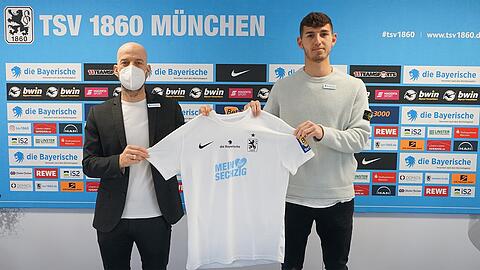 Semi Belkahia (r.) verlängert beim TSV 1860.