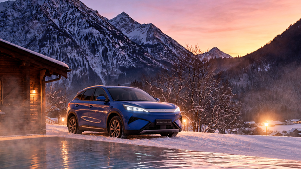 F&uuml;r die Fahrt stellt H&auml;usler den passenden BYD bereit: den BYD ATTO 3 EVO.