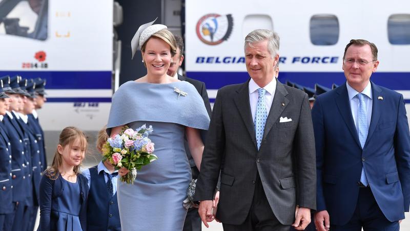 König Philippe und Königin Mathilde sind auf dem Flughafen Erfurt-Weimar gelandet. König Philippe und Königin Mathilde sind auf dem Flughafen Erfurt-Weimar gelandet.