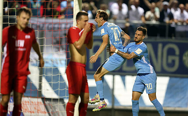 Durfte im Toto-Pokal jubeln: Neuzugang Fabian Schubert. Durfte im Toto-Pokal jubeln: Neuzugang Fabian Schubert.