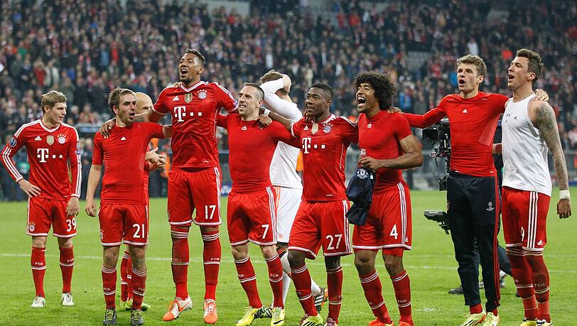 Gegen Manchester United durchgesetzt: Der FC Bayern München steht im Halbfinale der Champions League. Gegen Manchester United durchgesetzt: Der FC Bayern München steht im Halbfinale der Champions League.