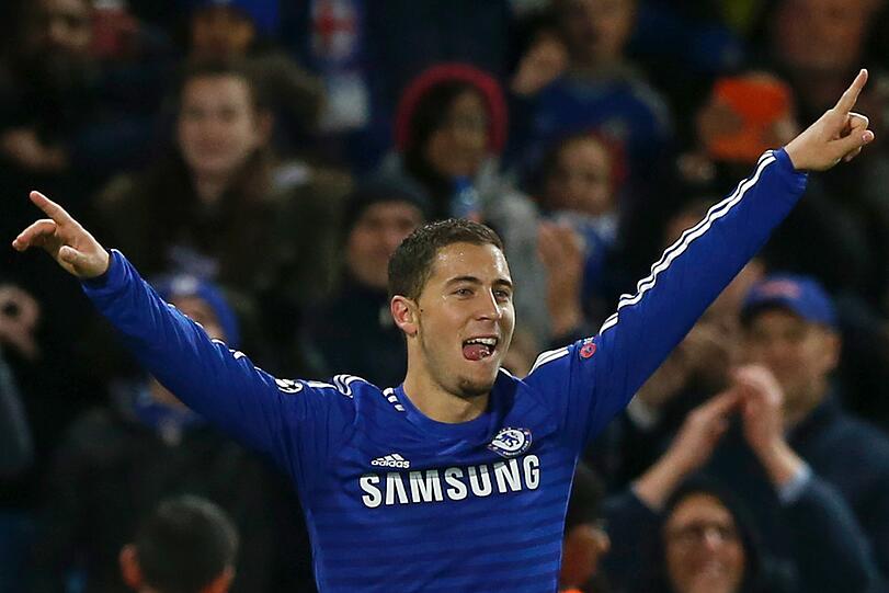 Gefolgt vom FC Chelsea (hier Eden Hazard) auf Platz acht, mit einem Wert von 1,6 Milliarden Dollar.