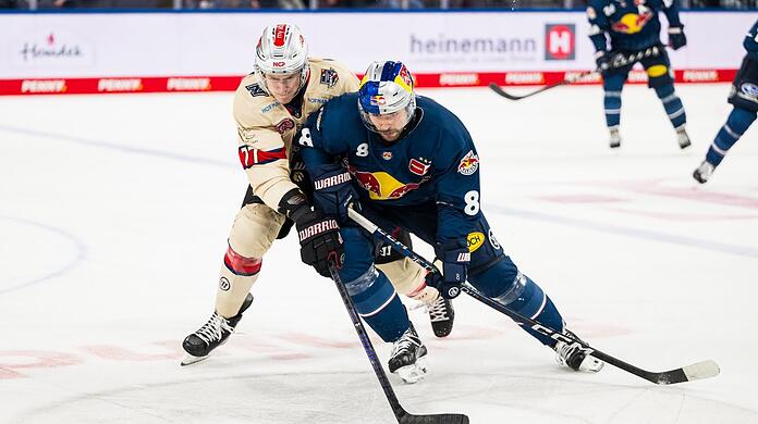 Harte Aufgabe: Tobias Rieder (r.) und der EHC treten bei Will Grabers Nürnbergern an.