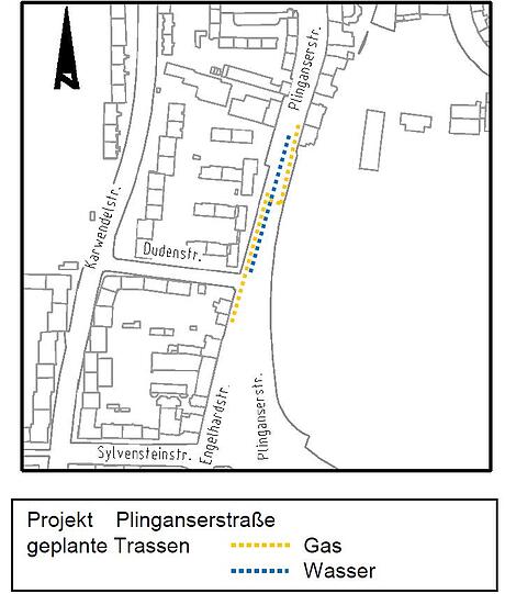 Die Parkplätze in der Plinganserstraße können während der Bauzeit nicht benutzt werden.