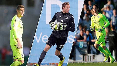 Die Löwen-Keeper von links nach rechts: Alexander Strobl, Hendrik Bonmann und Marco Hiller