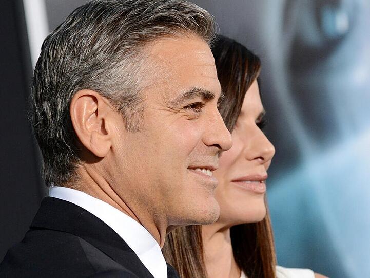 Sandra Bullock und George Clooney bei der Premiere von "Gravity"