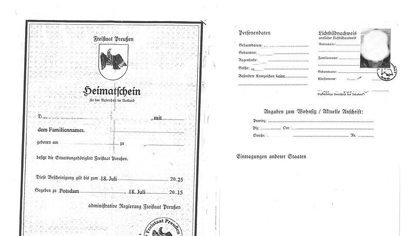 Diesen "Heimatschein des Freistaates Preußen" legten die beiden Reichsbürger vor. (Zum Vergrößern bitte auf das Bild klicken) Diesen "Heimatschein des Freistaates Preußen" legten die beiden Reichsbürger vor. (Zum Vergrößern bitte auf das Bild klicken)