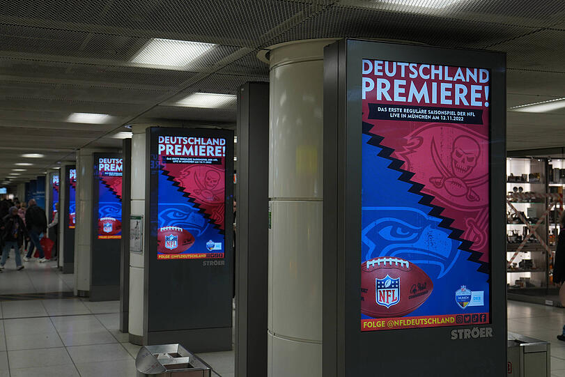Wer in den vergangenen Tagen in München unterwegs war, kam an Werbung für das erste NFL-Spiel auf deutschem Boden kaum vorbei.