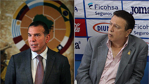 Lauter einer FIFA-Quelle sind das die beiden Festgenommenen: Alfredo Hawit (r.) und Juan Angel Napout.