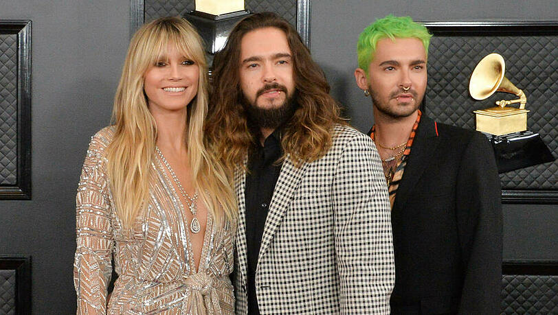 Heidi Klum in Begleitung von Tom (Mitte) und Bill Kaulitz bei den Grammy Awards in Los Angeles. Heidi Klum in Begleitung von Tom (Mitte) und Bill Kaulitz bei den Grammy Awards in Los Angeles.