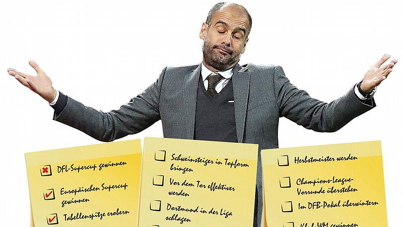 Pep Guardiola vom FC Bayern München hat bis Jahresende noch einiges zu tun. Pep Guardiola vom FC Bayern München hat bis Jahresende noch einiges zu tun.