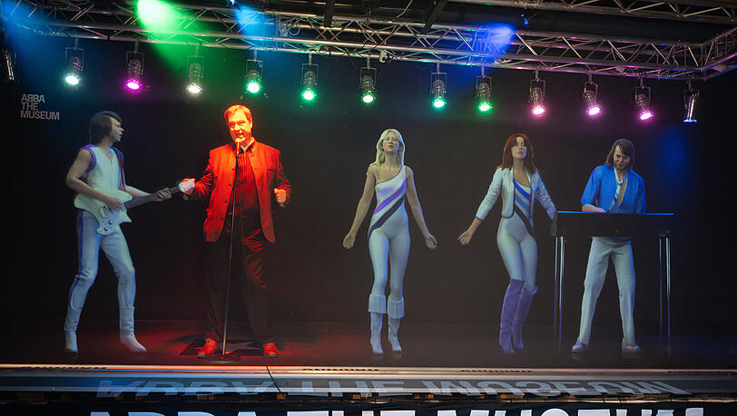 Markus Söder im Abba-Museum in Schweden