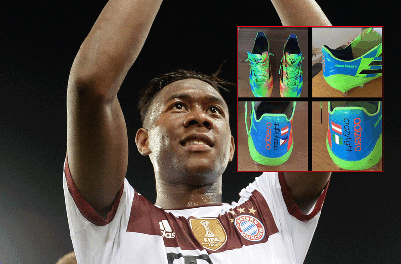Die nigerianische, die philippinische und die österreichische: Auf seinen Fußballtretern vereint David Alaba seine drei Nationalitäten.