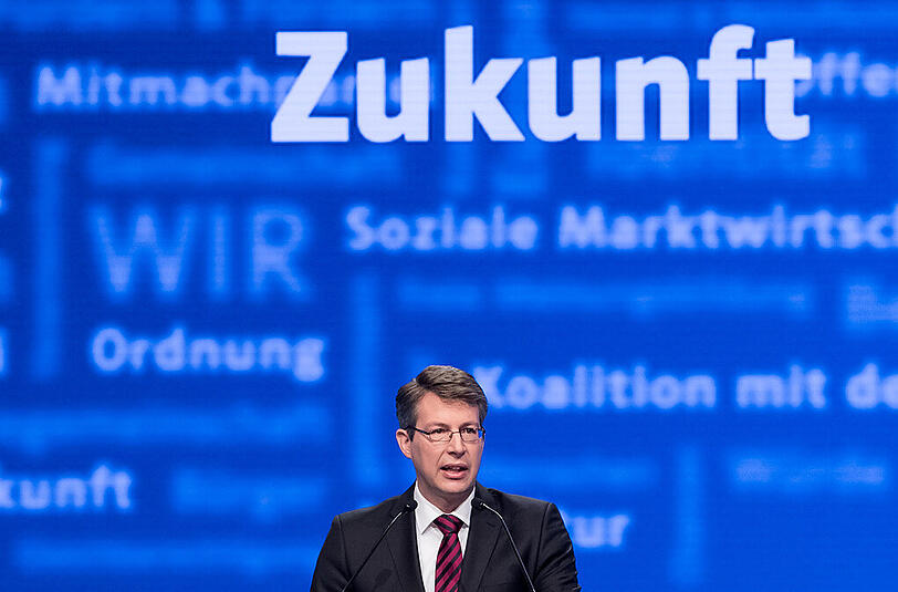 Die Zukunft der Münchner CSU? Oder doch nicht? Markus Blume beim Parteitag vor einer Woche.