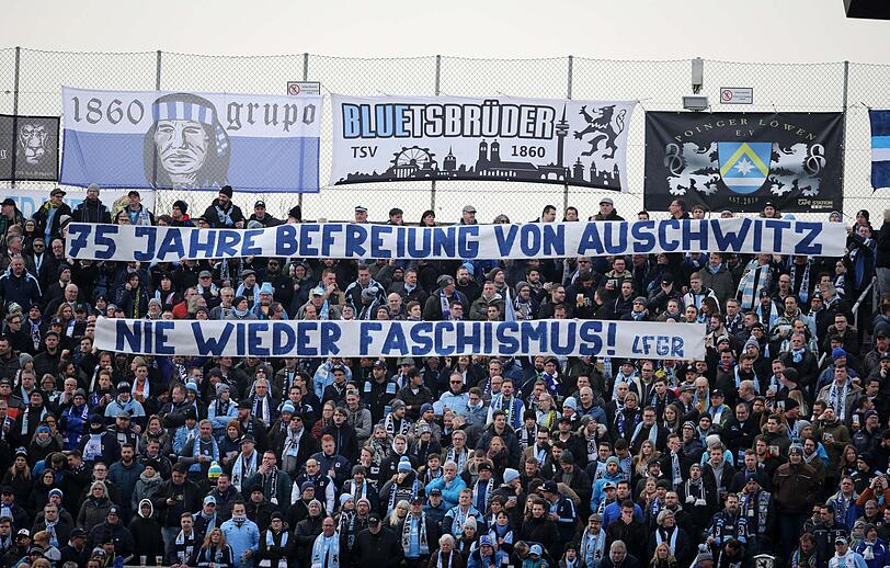 Auch die Löwen-Fans sprachen sich am Wochenende deutlich gegen Faschismus aus.
