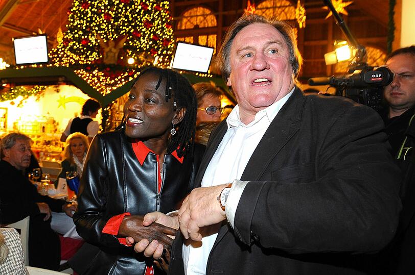 Auma Obama und Gerard Depardieu