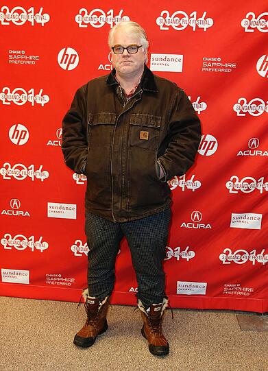 Eine der letzten Aufnahmen von Philip Seymour Hoffman aufgenommen am 17. Januar 2014 bei der Premiere von "God's Pocket" beim 2014 Sundance Film Festival in Park City.