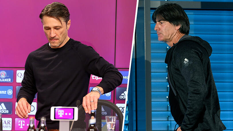 Trafen sich am Dienstag - recht ungeplant - an der Säbener Straße: Bayern-Coach Niko Kovac (l.) und Bundestrainer Joachim Löw.