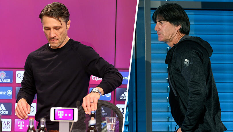 Trafen sich am Dienstag - recht ungeplant - an der Säbener Straße: Bayern-Coach Niko Kovac (l.) und Bundestrainer Joachim Löw. Trafen sich am Dienstag - recht ungeplant - an der Säbener Straße: Bayern-Coach Niko Kovac (l.) und Bundestrainer Joachim Löw.