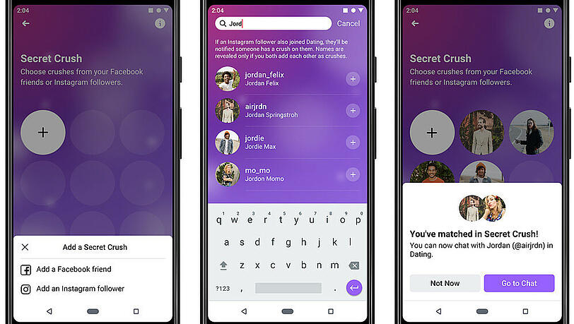 Die Secret Crush-Liste im neuen Facebook-Dating Die Secret Crush-Liste im neuen Facebook-Dating