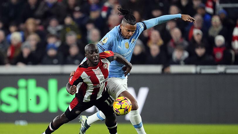 Manchester City kam beim FC Brentford nicht über ein 2:2 hinaus.