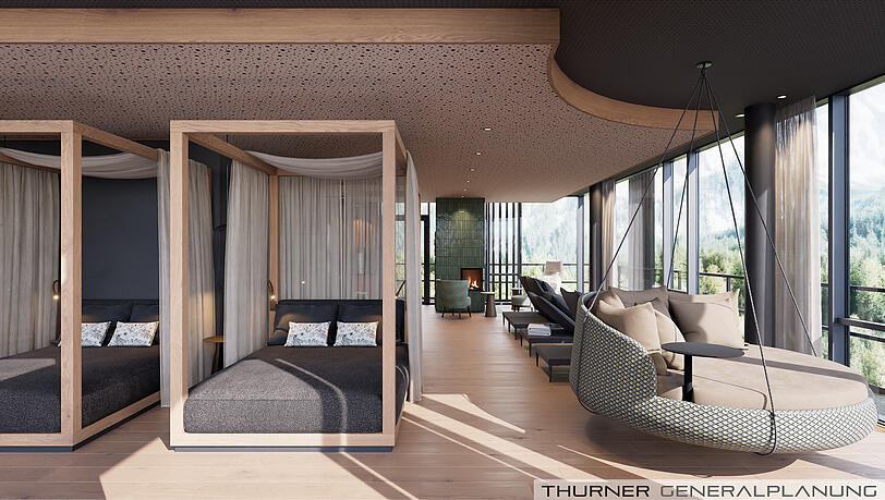 Neben Saunen gehören auch Ruheräume zum neuen Spa-Turm. Neben Saunen gehören auch Ruheräume zum neuen Spa-Turm.