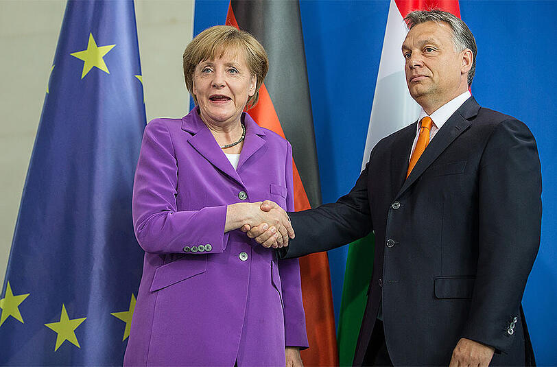 Bild, eines früheren Treffens zwischen Merkel und Orban.(Archivbild)