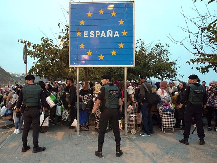 Lage an der Grenze zwischen Spanien und Marokko.