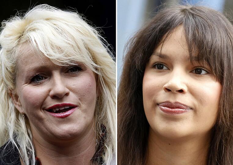 Sabrina Lange (links), bekannt aus der Reality-Show "Big Brother", und Gisele Oppermann, bekannt durch die Casting-Show "Germany's Next Topmodel" streiten in einem bizarren Zivilverfahren um die Herausgabe des Hundes "Sunny".