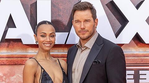 Zoe Saldana und Chris Pratt bei der Premiere von "Guardians of the Galaxy Vol. 3" in Paris.