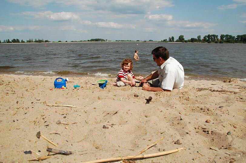 Sand hat es reichlich auf der Weser-Insel Harriersand.