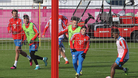 Leon Goretzka (li.) nimmt wieder am Teamtraining teil.