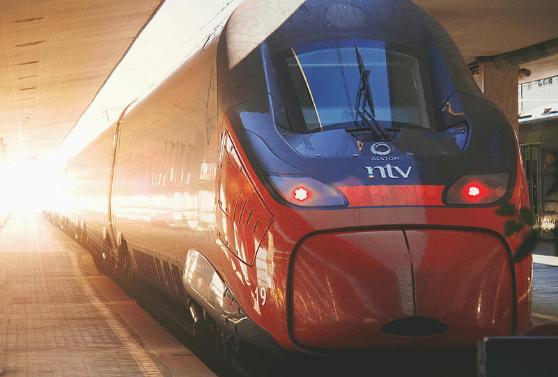Ein Italo-Zug in Italien. In Deutschland sollen sie blau werden - und von Siemens kommen.
