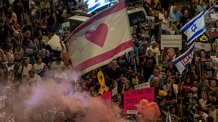 Protest für Geisel-Deal in Tel Aviv kurz vor dem Jahrestag des Hamas-Massakers.