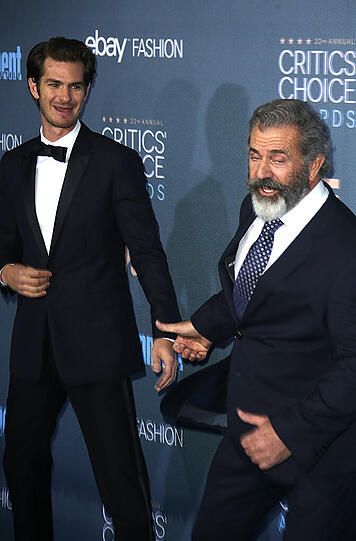 Andrew Garfield und Mel Gibson