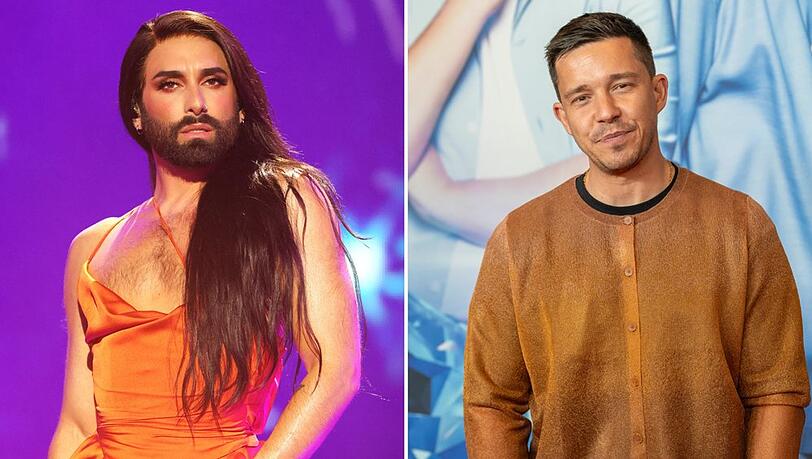 Conchita Wurst (l.) und Nico Santos bestimmen mit, wer für Deutschland beim ESC antreten wird.