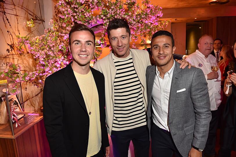 Mario Götze, Robert Lewandowski und Thiago Alcantara