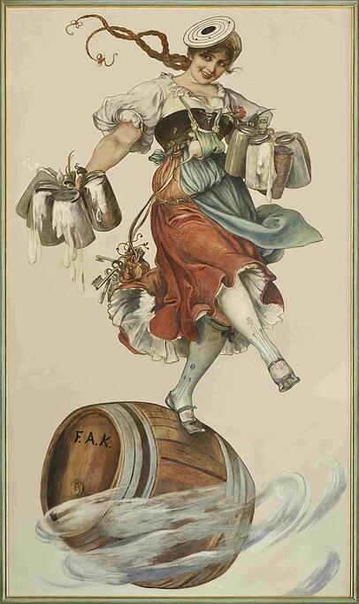 Friedrich August von Kaulbach porträtierte 1878 in München das Biermadl Coletta Möritz als Schützenliesl. Friedrich August von Kaulbach porträtierte 1878 in München das Biermadl Coletta Möritz als Schützenliesl.